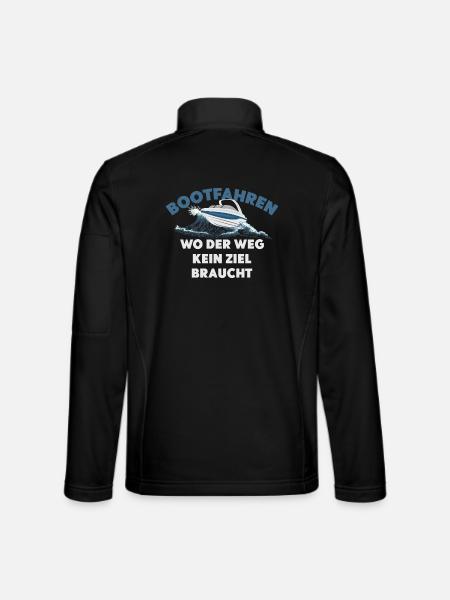 Bootfahren wo der Weg kein Ziel braucht - Unisex Softshelljacke - Schwarz