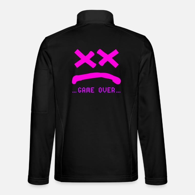 Game Over no Smile Pink - Unisex Softshell Jacket - black