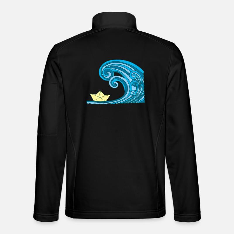 Paper Boat & Ocean Unisex Softshell Jacket