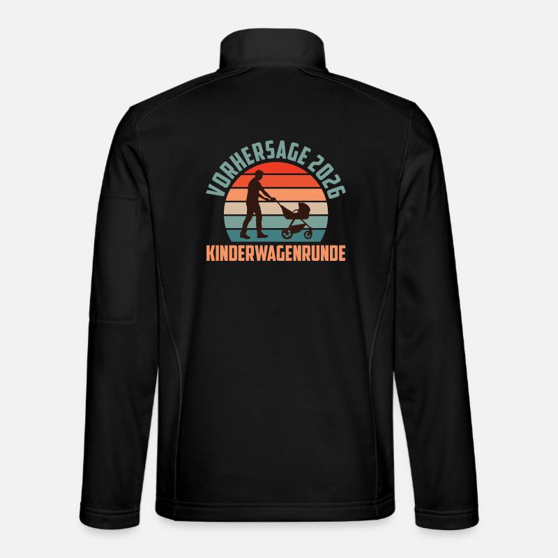 Future papa PRÉDICTION 2026 POUSSETTE - Veste en tissu softshell Unisexe - noir