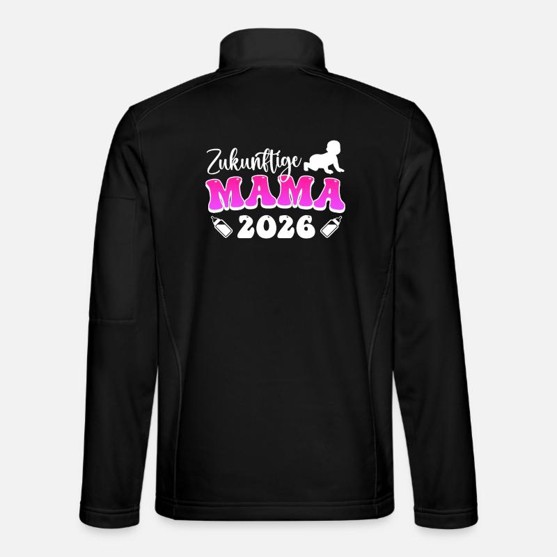 FUTURE MAMAN 2026 Bientôt Maman Drôle - Veste en tissu softshell Unisexe - noir