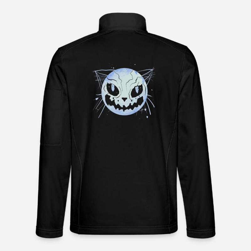 Cats Zombie Moon - Unisex Softshell Jacket - black