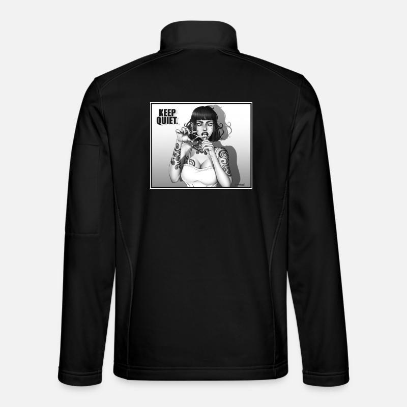 KEEP_QUIET - Unisex Softshelljacke - Schwarz