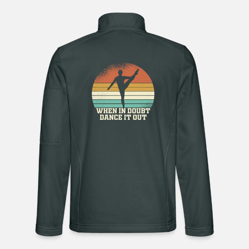 Danse du doute Rétro Coucher de soleil Veste en tissu softshell Unisexe