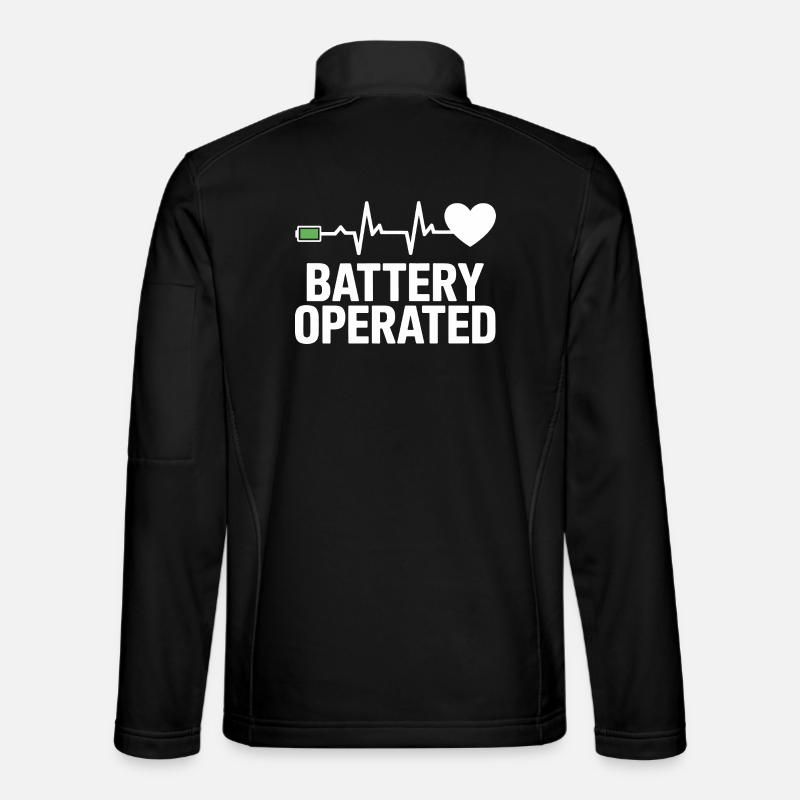 Battery-powered heart signal - Unisex Softshell Jacket - black