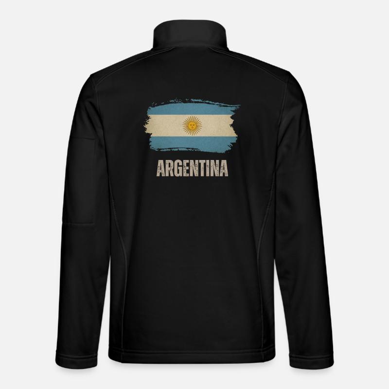 Vintage Argentine, Drapeau de l’Argentine Veste en tissu softshell Unisexe