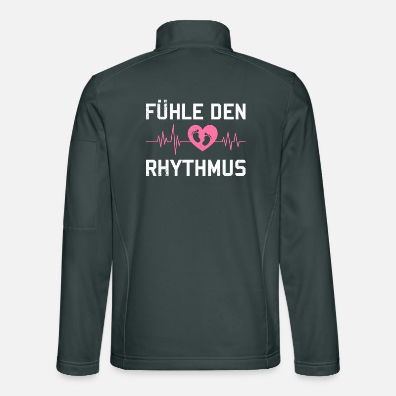 Werdende Mutter FÜHLE DEN RHYTHMUS Lustig Unisex Softshelljacke