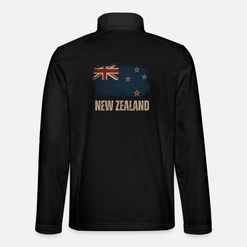 Grunge Neuseeland Flagge Unisex Softshelljacke