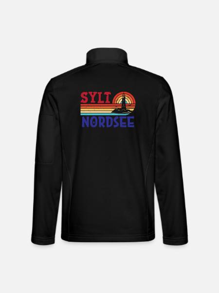 Vacances à la mer du Nord SYLT ÎLE DE LA MER DU NORD Fun - Veste en tissu softshell Unisexe - noir - Dos