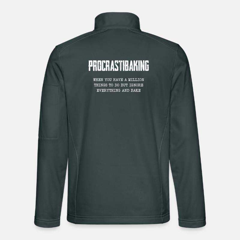 Motif de cuisson procrastiner Veste en tissu softshell Unisexe