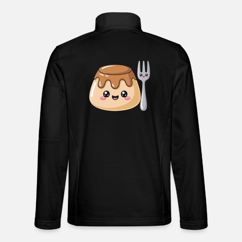 Pudding with fork - Unisex Softshell Jacket - black