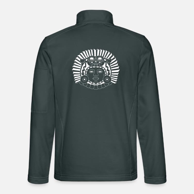 Aztec Dragon King (White) Unisex Softshell Jacket