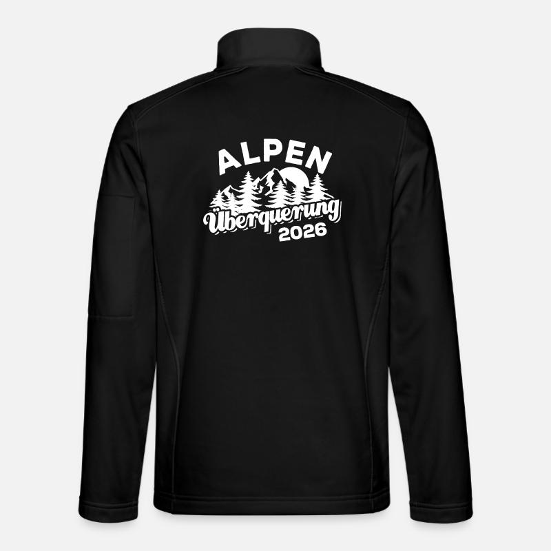 Alpen Überquerung 2026 - Wandern - Unisex Softshelljacke - Schwarz
