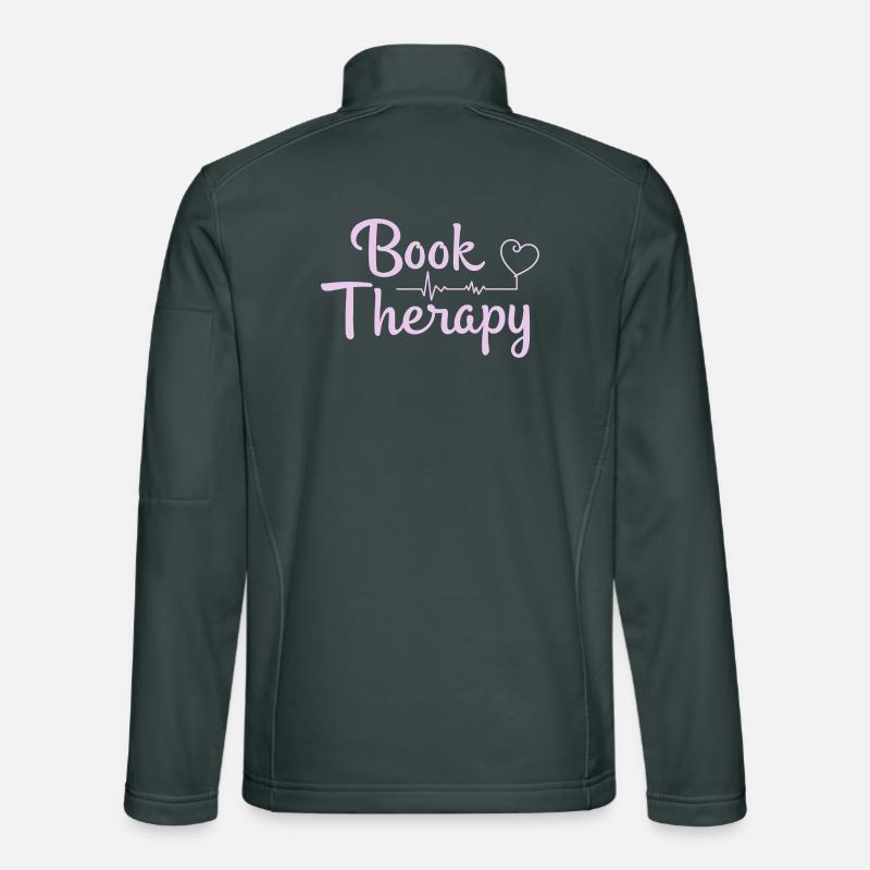 Book Therapy Bücher Lesen Spruch Unisex Softshelljacke