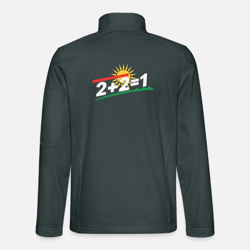 Sun Logo 2+2=1 Statement, Kurdistan Unisex Softshell Jacket
