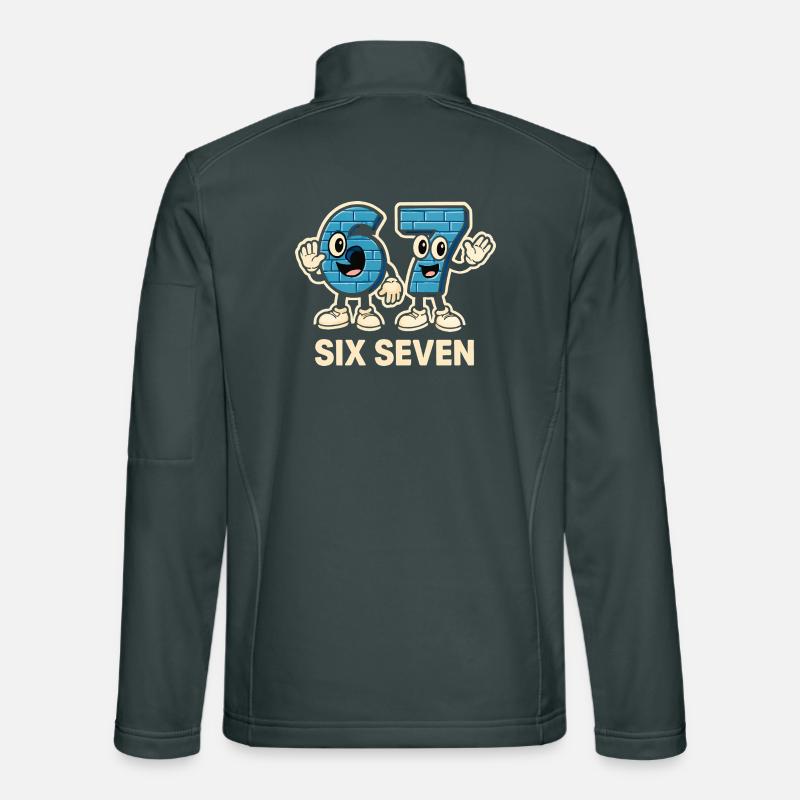 Sechs Sieben Meme Lustig 6 7 Geschenkidee Unisex Softshelljacke