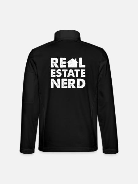 Nerd de l’immobilier - Veste en tissu softshell Unisexe - noir