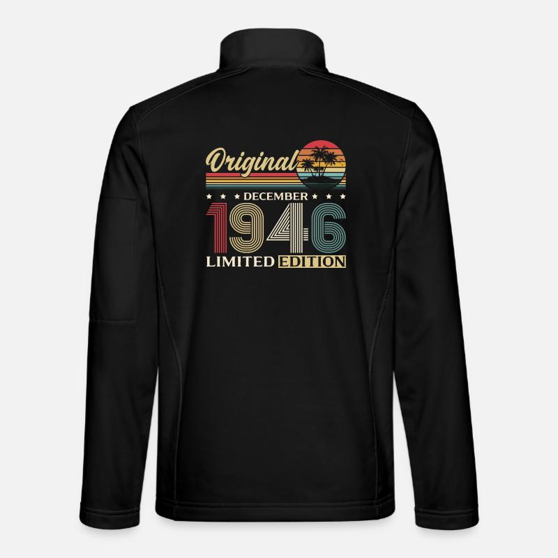 79th Birthday Original December Born 1946 Unisex Softshell Jacket