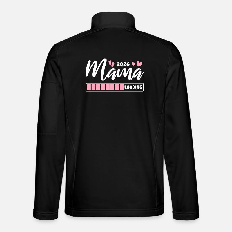 Mama 2026 loading - Schwangerschaft - Geschenk - Unisex Softshelljacke - Schwarz