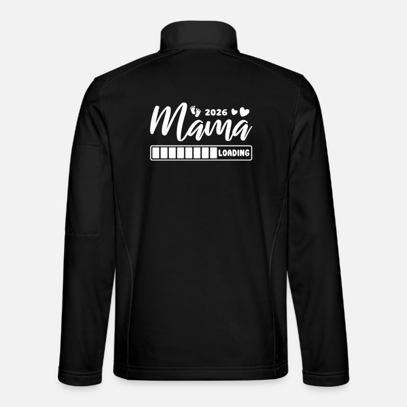 Mom 2026 loading - Pregnancy - Gift - Unisex Softshell Jacket - black