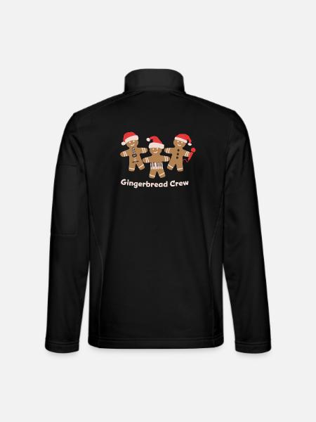 Gingerbread Crew Musician Music - Unisex Softshell Jacket - black