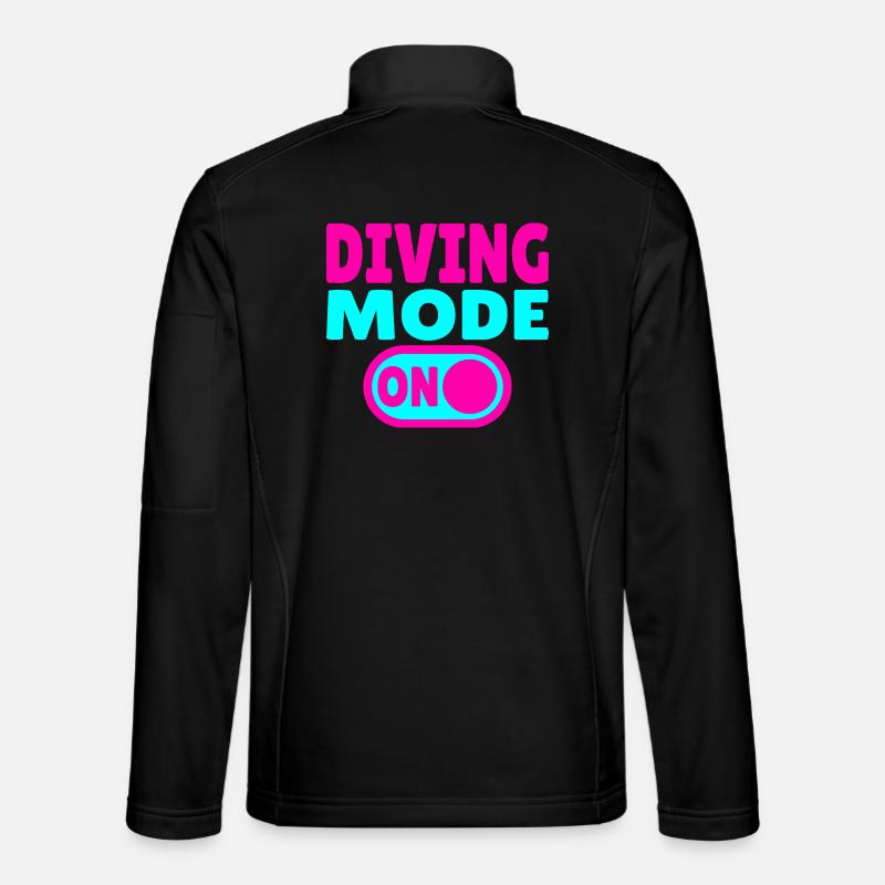 Diving Mode On – Tauchen - Unisex Softshelljacke - Schwarz