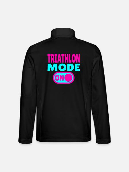 Triathlon Mode ON - Swimming Cycling Race - Unisex Softshell Jacket - black