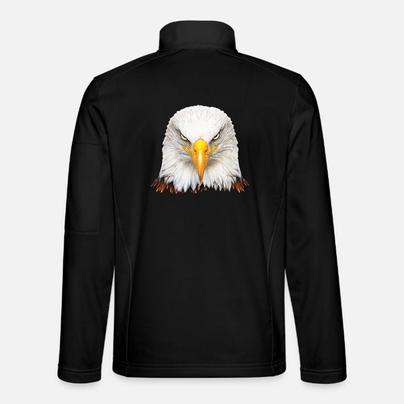 Bald eagle - Unisex Softshell Jacket - black