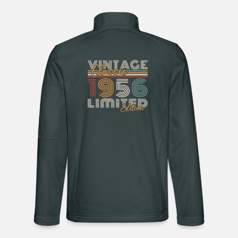 1956 Vintage Rétro Cadeau D'anniversaire Veste en tissu softshell Unisexe