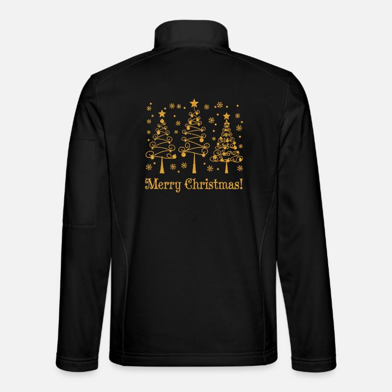 Christmas Tree Merry Christmas Tree Festive - Unisex Softshell Jacket - black