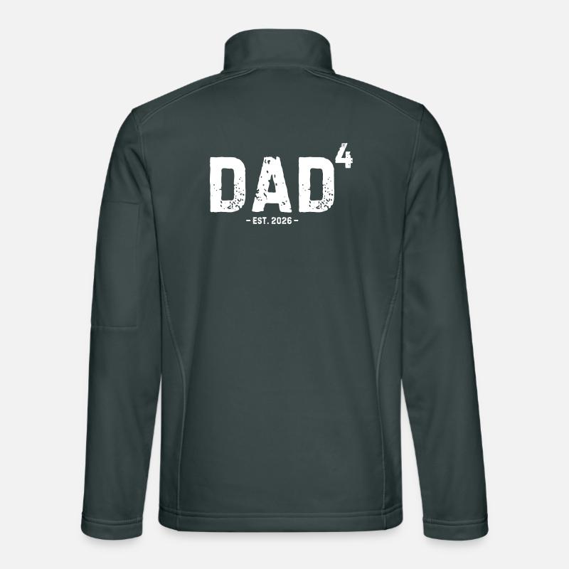 Dad4 Est 2026 Vierter Vater von vier Kindern Unisex Softshelljacke