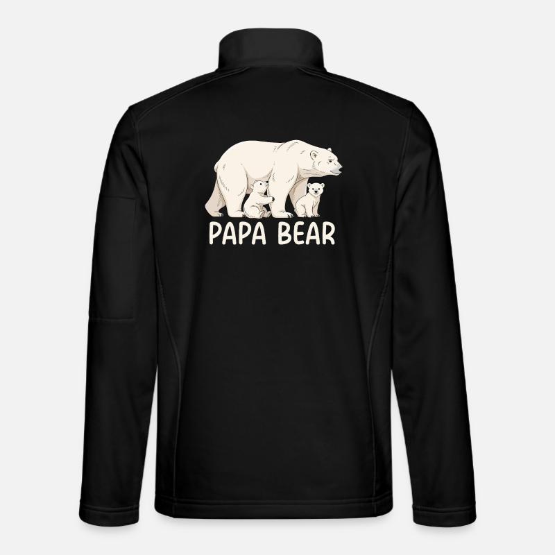 Papa Bear - Unisex Softshell Jacket - black