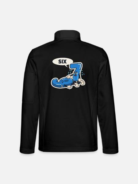 67 Six Seven Meme Christmas Italian meme - Unisex Softshell Jacket - black - Back