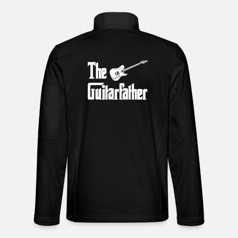 Le Guitariste – Typographie avec guitare - Veste en tissu softshell Unisexe - noir