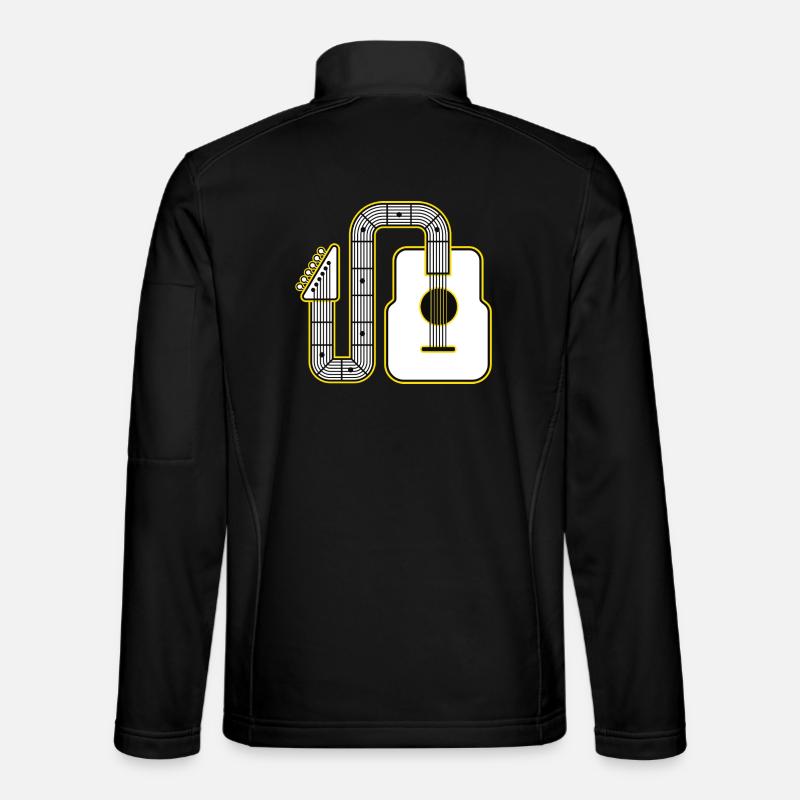 Abstract Guitar Art - Unisex Softshell Jacket - black