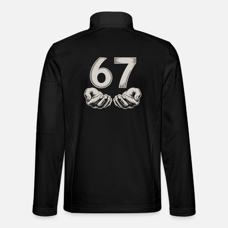 Lustiges 67 Meme Hände Gen Alpha Humor - Unisex Softshelljacke - Schwarz