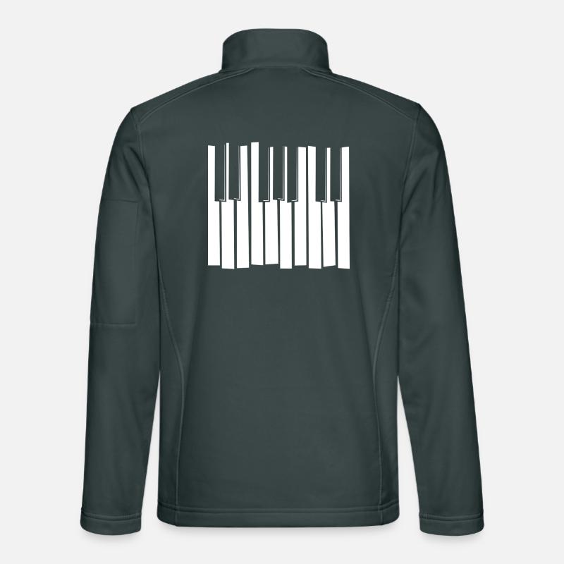 Piano Keyboard Strip Pattern Unisex Softshell Jacket