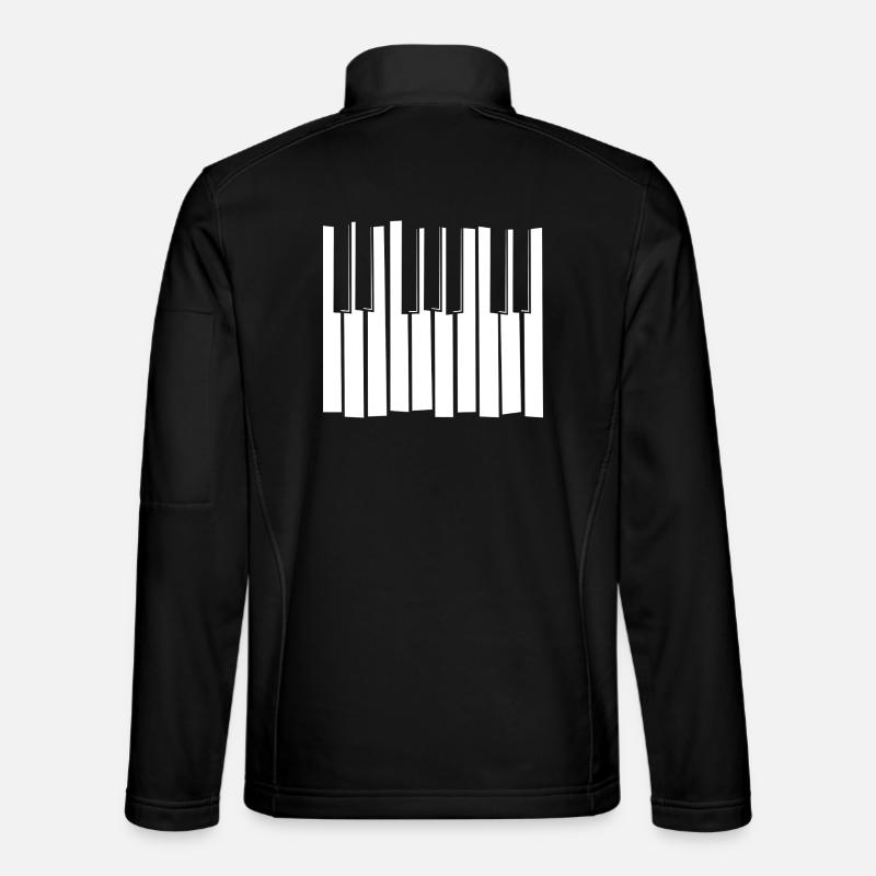 Piano Keyboard Strip Pattern Unisex Softshell Jacket