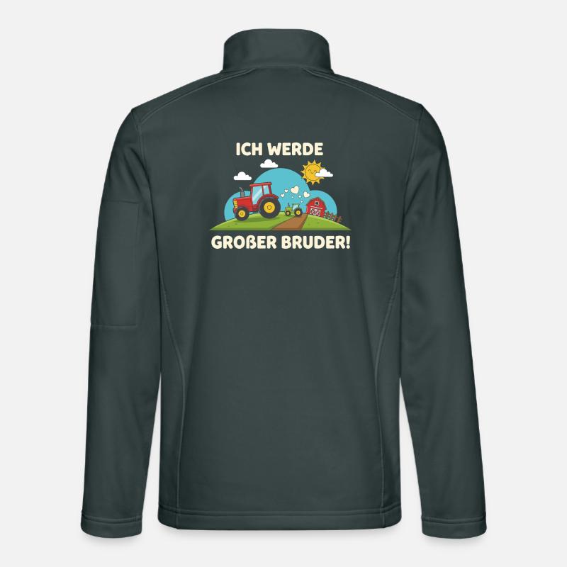 I'm Going Big Brother Tractor Farm Cute Unisex Softshell Jacket