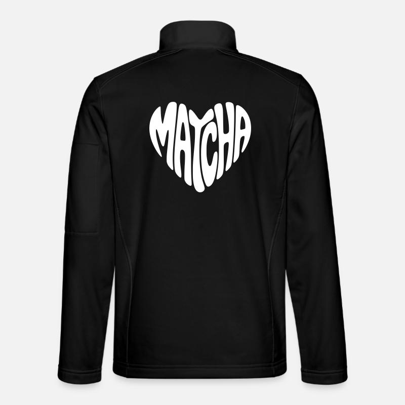Matcha Heart - Unisex Softshell Jacket - black