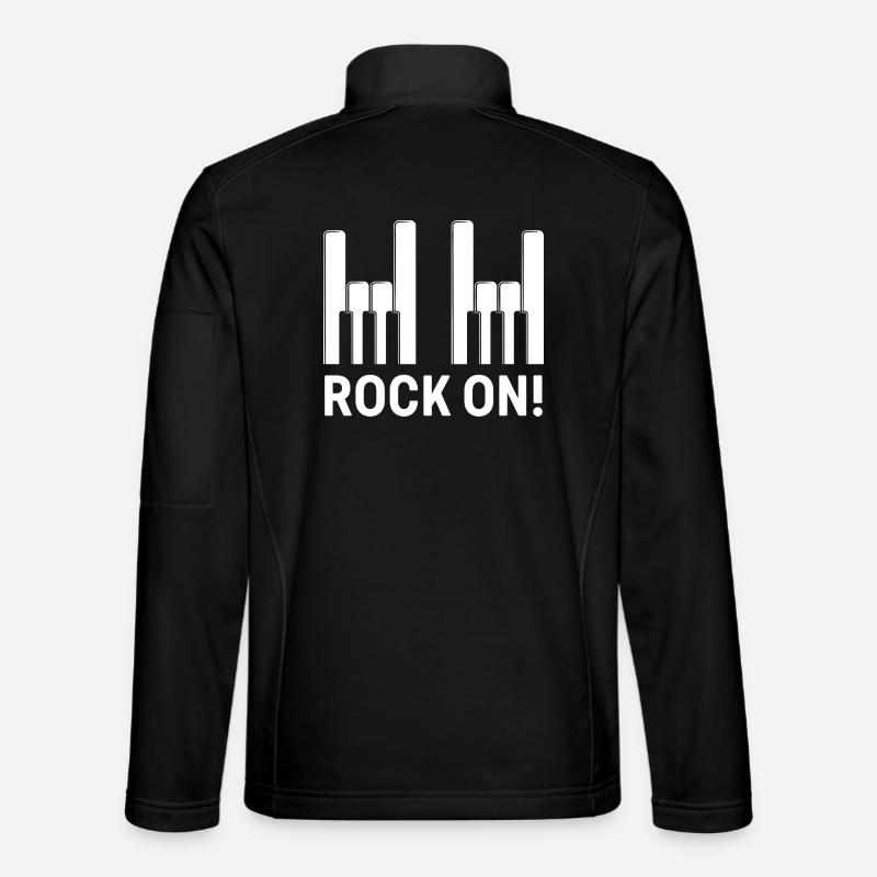 Rock On Piano Keys - Unisex Softshell Jacket - black