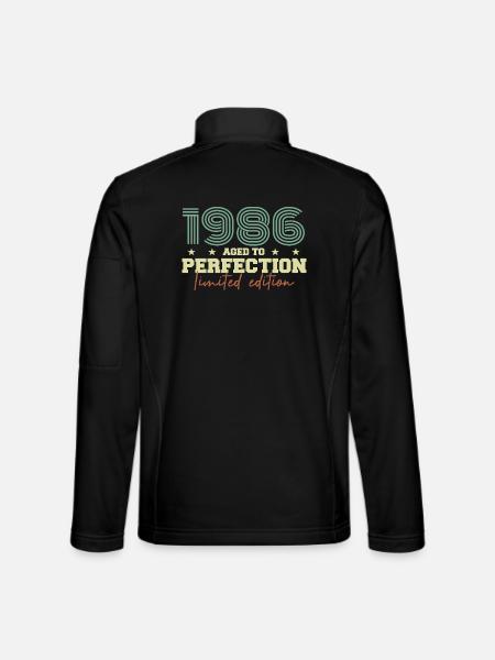 1986 - Unisex Softshelljacke - Schwarz - Hinten