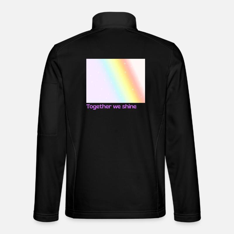 Pride / CSD / LGBTQ+ Design « ensemble nous brillons » Veste en tissu softshell Unisexe
