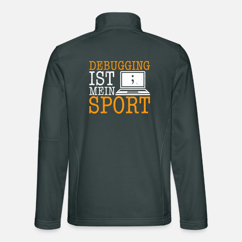 Codeur scientifique LE DÉBOGAGE EST MON SPORT DRÔLE Veste en tissu softshell Unisexe