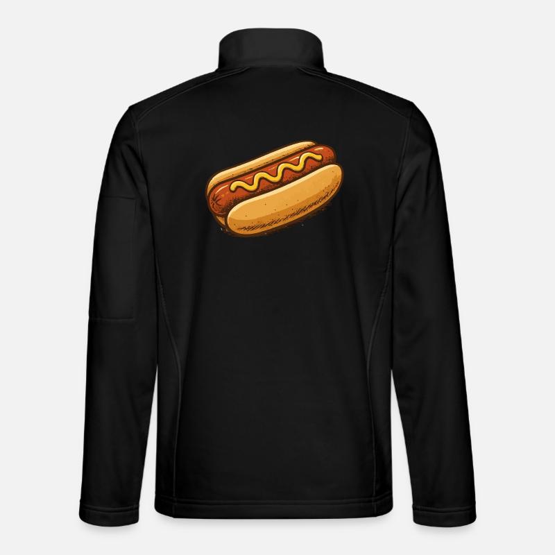 Illustration de dessins animés de hot-dog Veste en tissu softshell Unisexe