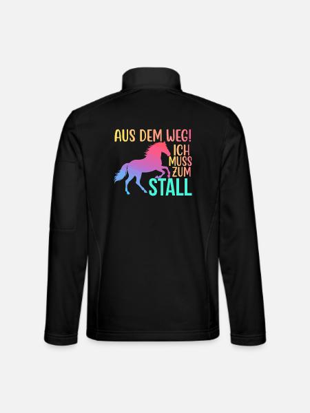 Écartez-vous, je dois aller à l’écurie - Veste en tissu softshell Unisexe - noir - Dos