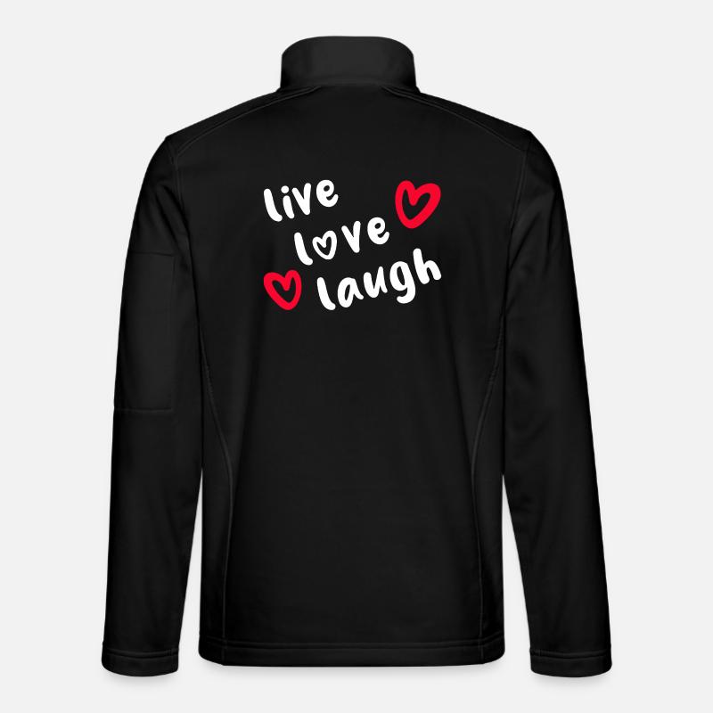 LIVE LOVE LAUGH - Positive Vibes - Unisex Softshell Jacket - black