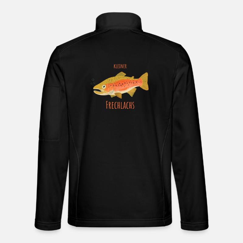 Little cheeky salmon - Unisex Softshell Jacket - black