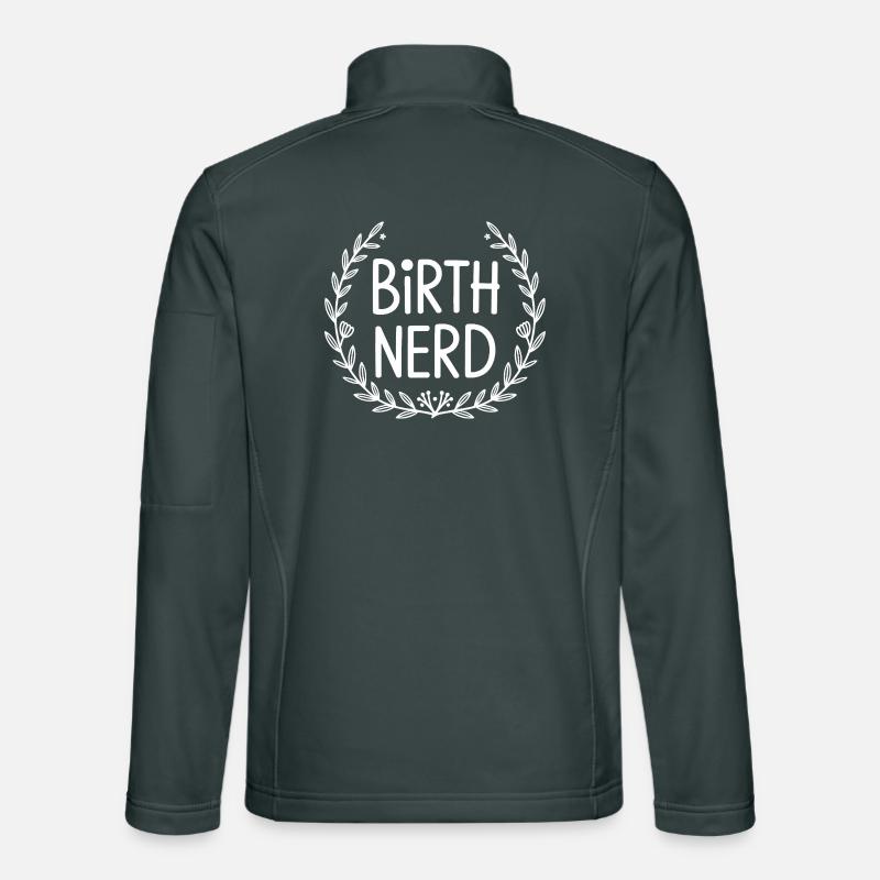 Nerd de la naissance avec une couronne de laurier Veste en tissu softshell Unisexe