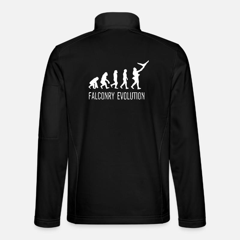 Evolution of Falconry - Unisex Softshell Jacket - black